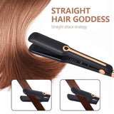 Hair Straightener Professional Ceramic Flat Iron Negative Ion Wide Plate Temperature Adjustable Straightening Iron
