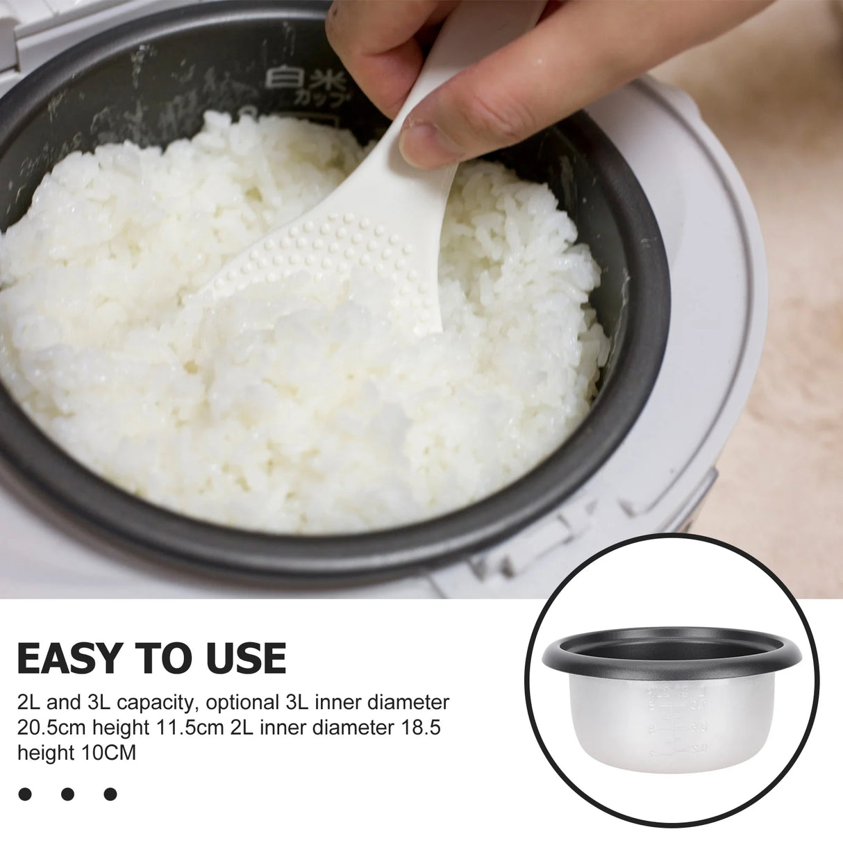 Non Stick Rice Cooker Liner Alloy Material Electric Cooker Accessories Cooking Pot Rice Cooker Inner Pot Kitchen Cookware Parts