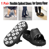 1 Pair Epoxy Floor Flexible Spiked Shoes Large Size for Coating Epoxy Paint Self-Leveling Cement Tools EVA Soft Rubber Material