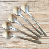 Stainless Steel Coffee Spoon Tableware Household Seasoning Spoon Creative Short Round Dessert Spoon Mixing Spoon