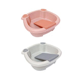 Clothes Washing Basin with Scrubbing Board, Hand Wash Tub for Delicate Items