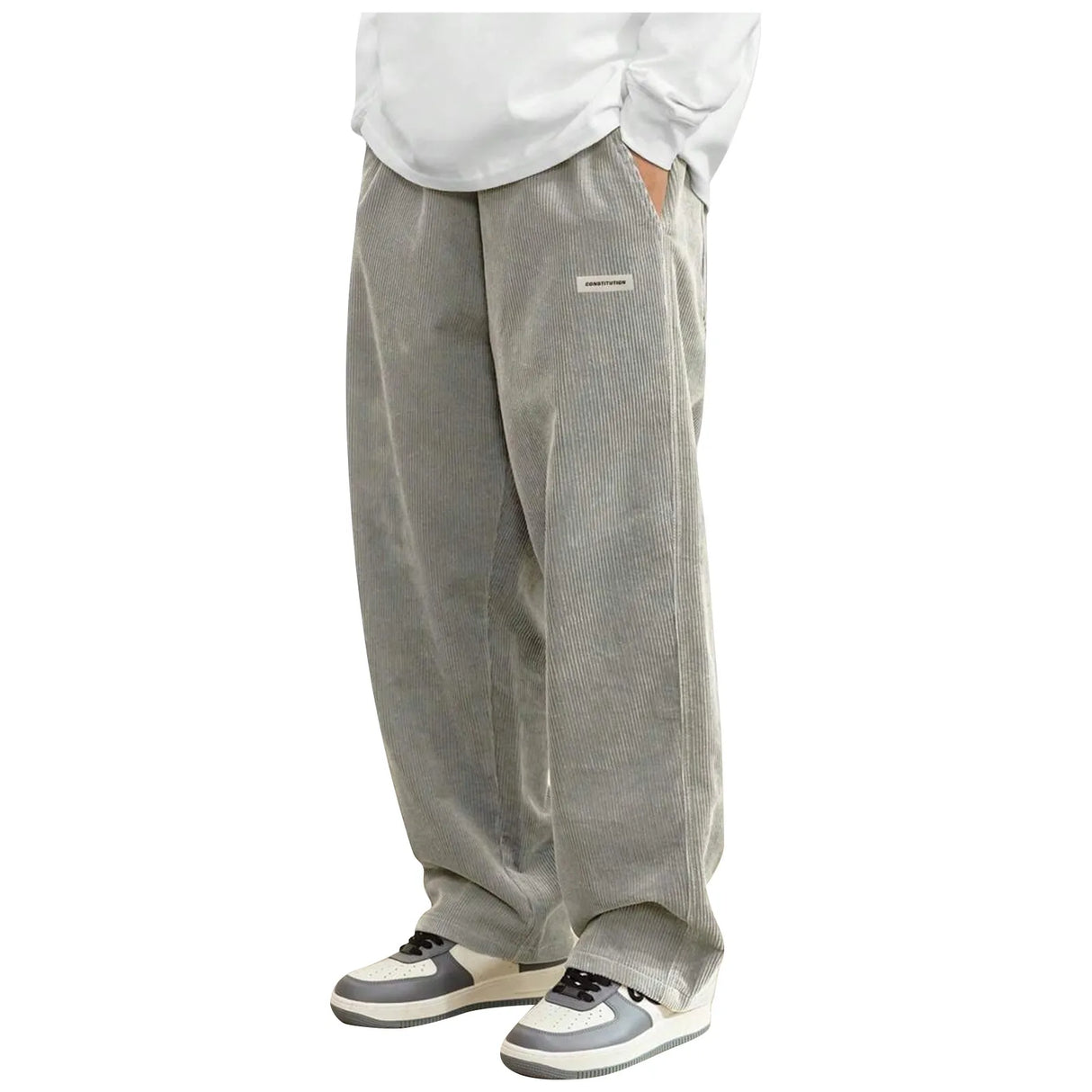 Corduroy Pants Men Clothing Sweatpants Loose-Fit Casual Pants Man Baggy Hosen Regular Length Trousers Men Cargo Pants Women