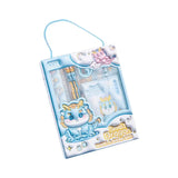 6-Piece Kids School Supplies Set, Writing Tools with Cartoon 3D Raised Design, Gift Box for Students Birthday Christmas
