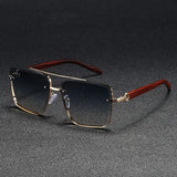 2025 Luxury Square Sunglasses For Men New Wooden Vintage Designer Fashion Glasses Sunglasses Women Vacation Gafas De Sol Hombre