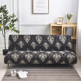 [Stretch Sofa Bed Cover] Spring/Summer Milk Silk Fabric Living Room Armless Folding Sofa Sofa Cover puf grande y esponjoso