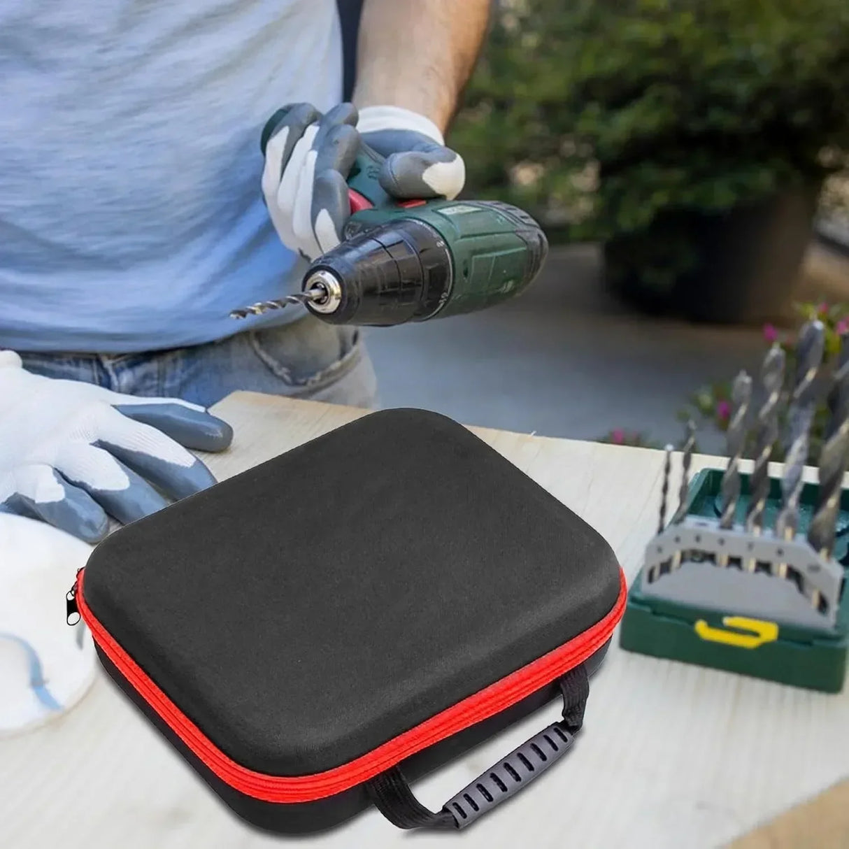 Drill tote bag Portable electrician hardware toolbox Pliers wrench tote bag Large capacity storage bag