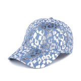 Leopard print baseball cap with gold stamping Outdoor Fishing Lovers Baseball Cap For Men And Women