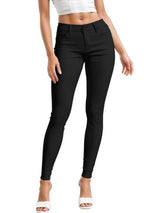 Women Dress Pants Tapered Leg  Colored Stretch Slim Jeans Skinny Trousers  Pockets  for Daily ouc073