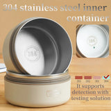 Insulated cooking pot, stackable stainless steel bento box, microwaveable stainless steel container, lunch box