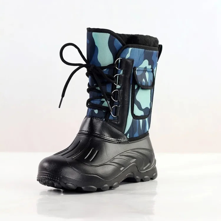 Winter Men's Outdoor Boots Warm Waterproof Snow Boots for Men Fishing Boots Men's Non-slip Hiking Boots Male Sneakers Work Boots