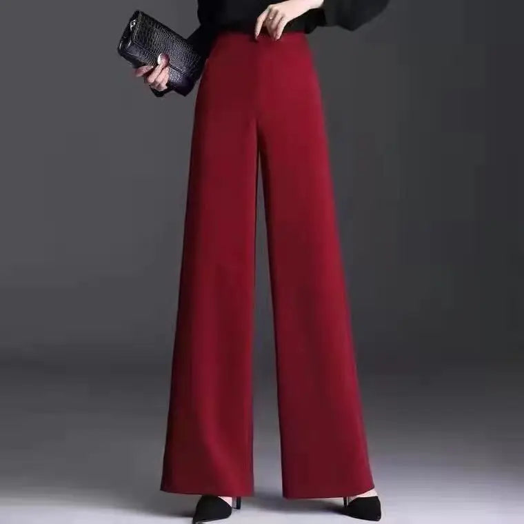 High-waisted Wide-leg Pants for Women 2025 Spring Autumn New Loose Straight Pants Draped Versatile Casual Pants