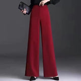High-waisted Wide-leg Pants for Women 2025 Spring Autumn New Loose Straight Pants Draped Versatile Casual Pants