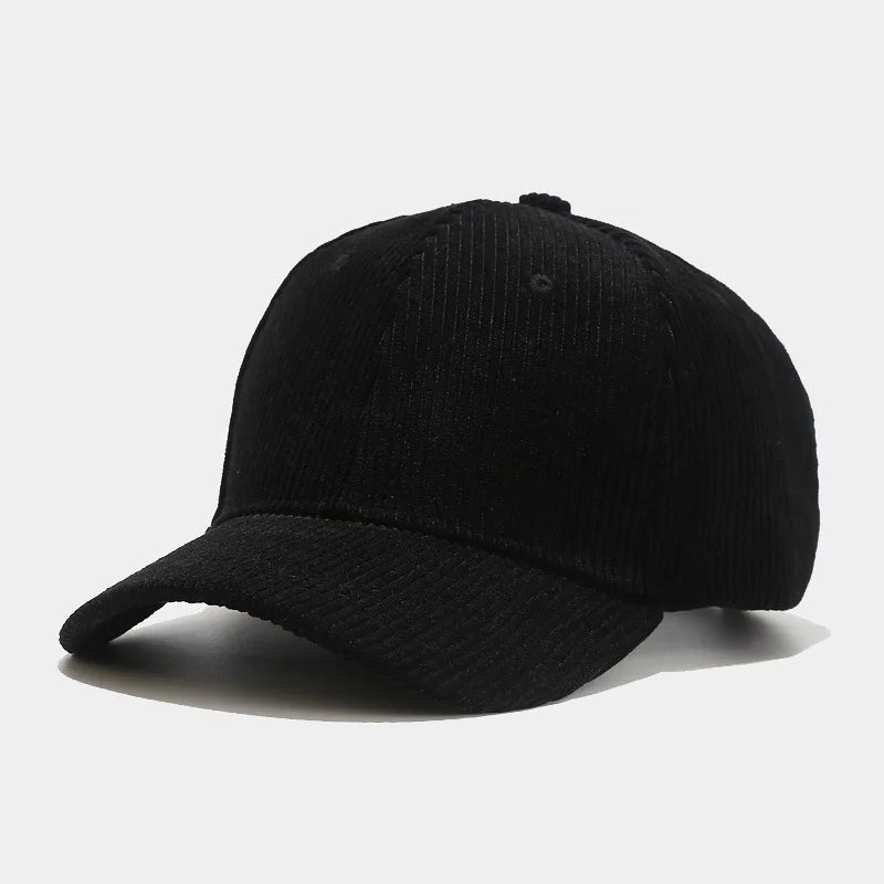 Autumn Corduroy Plain Baseball Cap for Men Women Daily Casual Outdoor Cricket Cap  Unisex Snapback   Casquette