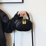 2025 New! Stylish Quilted Embroidery Bags for Women. Popular Crossbody and Handheld Small Round Bags with High Appearance Level