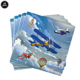 Fighter Plates Airplane Birthday Party Decor Plane Plates Blue Sky Plates Two Fly Paper Plates Napkins Party Supplies for Boys