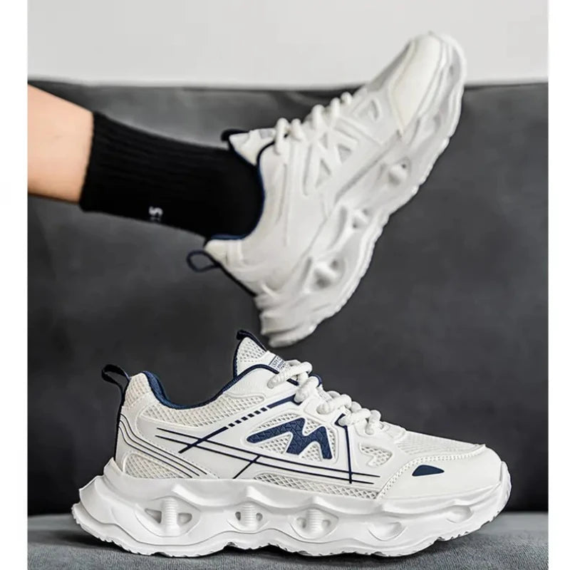 Running Shoes Men  Breathable Flat Comfortable Non-Slip Soft Platform Casual Sports Shoes Mesh Trendy Sneakers Man
