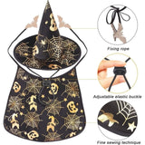 Cool Pumpkin Pet Halloween Costumes Cape Adjustable Bat Cats Cosplay Clothes Black Soft Halloween Dog Cloak Hat Dogs