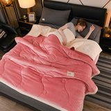 Wool Throw Blanket Keep Warm Winter Bed Blankets Camping Double Bed Cover Bedspread on The Bed  Soft Breathable Cozy Cover Solid