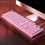Advanced K500 gaming wired keyboard with color blocking and luminous mechanical feel, desktop computer keyboard