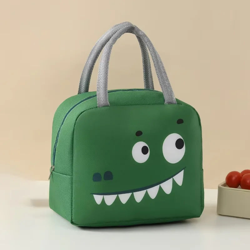 Cute Cartoon Lunch Bag, Perfect for Student or Work, with a Thick Waterproof Foil Lining to Keep Your Food Fresh!