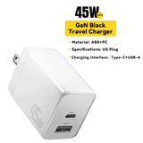 Essager GaN 45W USB Charger Fast Charger PD QC 3.0 USB C Charger Quick Charger For iPhone 14 13 Travel Charger for Samsung S21