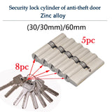 Smart lock door cylinder  locker cylinder door with master key Indoor entrance door lock 60mm 70mm 80mm me key Customize
