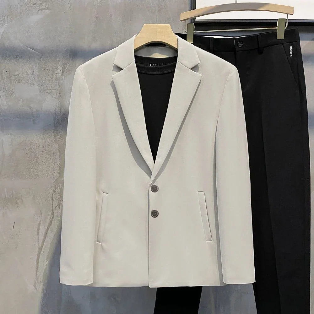 Double Breasted Man Suits And Blazers Oversize Coats Jacket For Men Plus Big Size Brown Premium Simple Classic New In 2024