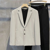Double Breasted Man Suits And Blazers Oversize Coats Jacket For Men Plus Big Size Brown Premium Simple Classic New In 2024