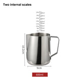 Stainless Steel Milk Frothing Pitcher Espresso Steam Coffee Barista Craft Latte Cappuccino Milk Cream Cup Frothing Jug Pitcher