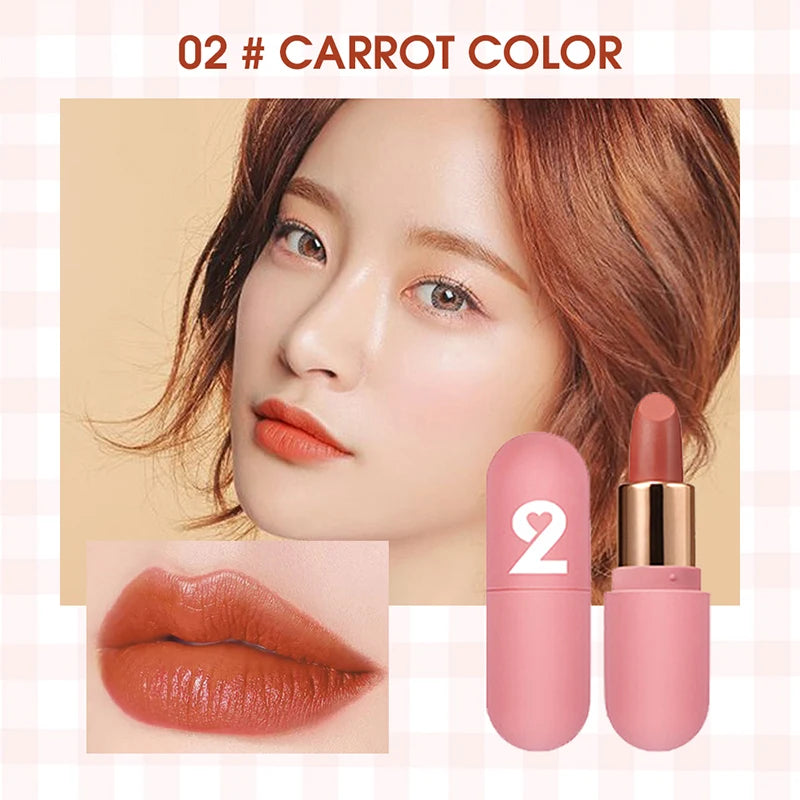 Mini capsule lipstick set velvet foggy face matte lipstick niche brand small ball lipstick Valentine's Day