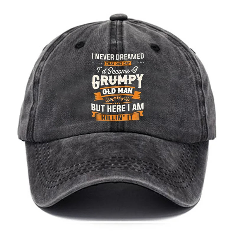 Men's baseball cap with fun printed patterns for daily leisure and outdoor travel equipment, hiking and camping hats