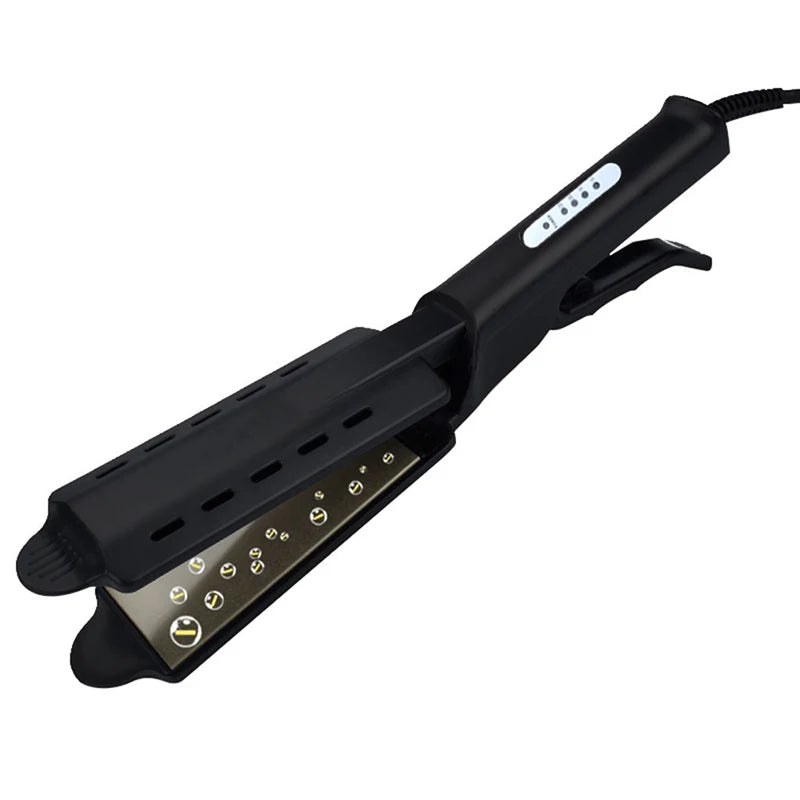 Professional Hair Straightener Four-Gear Temperature Adjustment Ceramic Tourmaline Ionic Steam Hair Straightener For Widen Panel
