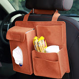 Car Back Seat Storage Bag Organizer Hanging Bag Box Paper Towel Phone Storage Felt Bag Trash Can Organizer Car Accessories