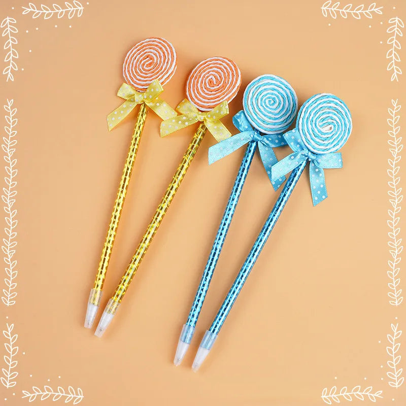24 Pcs School Supplies Set: Cute Desktop Decorations And Fun Lollipop Ballpoint Pens