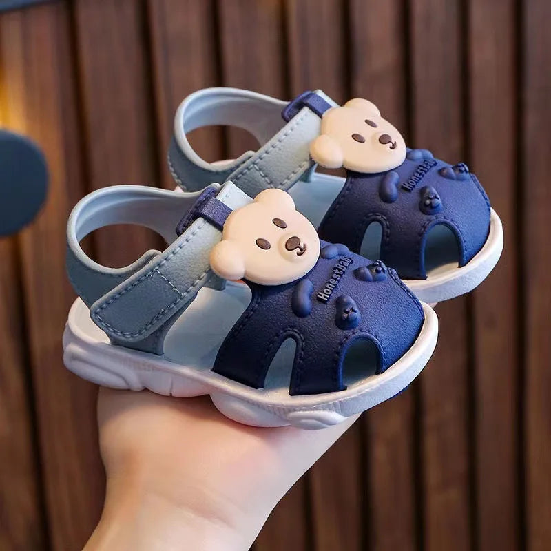 Boys' sandals children's summer indoor soft soled baby anti  cartoon shoes