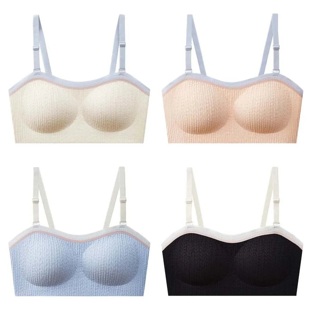 Lingerie Adjustable Wireless Bra Elastic Traceless Shockproof Brassiere for Women Anti-sagging Close-fitting Seamless Bras Sport