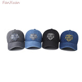 denim baseball cap for men women spring summer cap letters embroidery