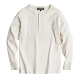 Maden Workwear Vintage Waffle Henry Shirt Vintage Long Sleeve Amekaji Solid Sweater For Men