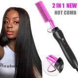 Hair Straightener Flat Irons Straightening Brush Hot Heating Comb Hair Straight Styler Corrugation Curling Iron Hair Curler Comb
