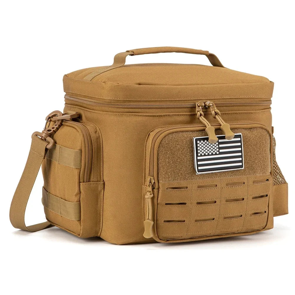 Tactical Thermal Cooler Bag Outdoor Heavy Duty Lunch Box Work Leakproof Insulated Durable Lunch Bag for Men Meal Camping Picnic