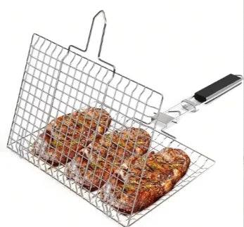 Portable Folding Outdoor Camping Stainless Steel BBQ Grill