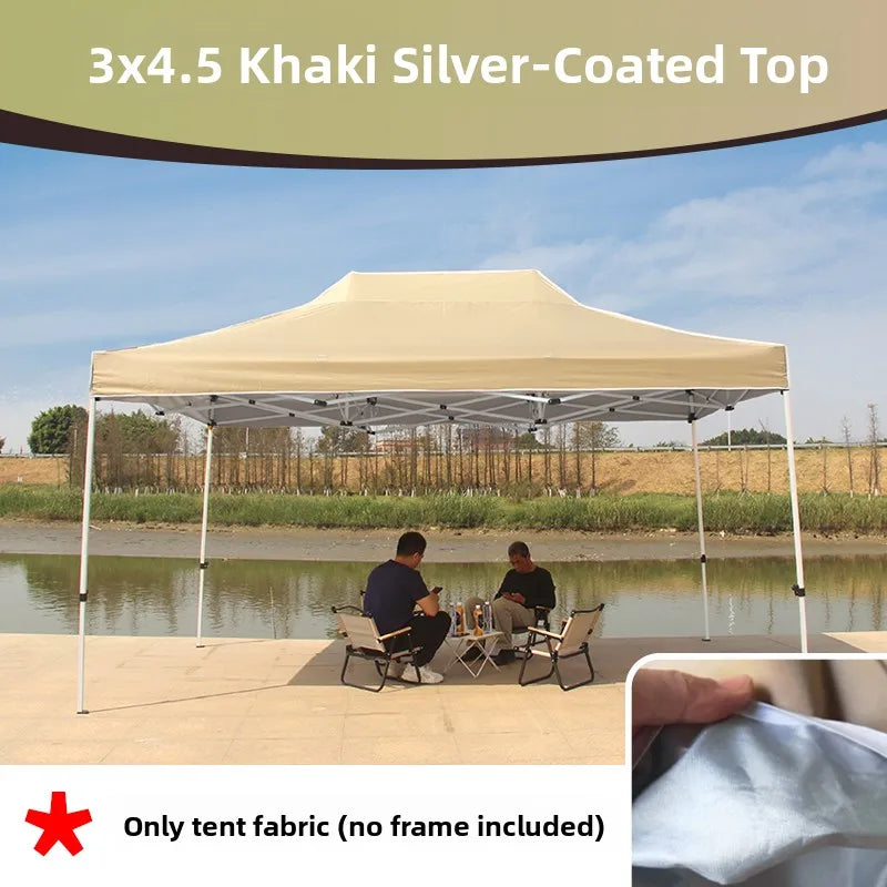 Thiened Four-Legged Umbrella Tent Top Cloth 3x3 Outdoor Sunade Waterproof Sun Protection Large Umbrella Canvas Stall