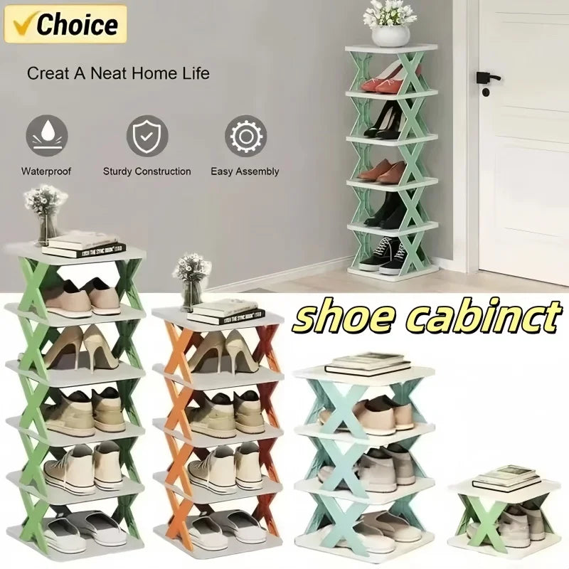 Shoes Racks Storage Organizer  Detachable Shoe Racks Saves Family Household Rack Multi Layer Simple Shoes Shelf Color Cabinet