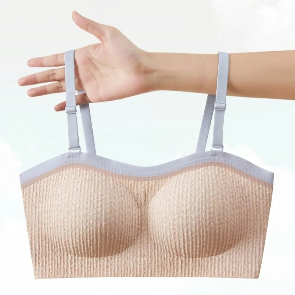 Lingerie Adjustable Wireless Bra Elastic Traceless Shockproof Brassiere for Women Anti-sagging Close-fitting Seamless Bras Sport