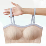 Lingerie Adjustable Wireless Bra Elastic Traceless Shockproof Brassiere for Women Anti-sagging Close-fitting Seamless Bras Sport