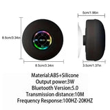Waterproof Bluetooth Speaker with LED Lights Portable Wireless Shower Speaker with Suction Cup for Bathroom Outdoor Travel