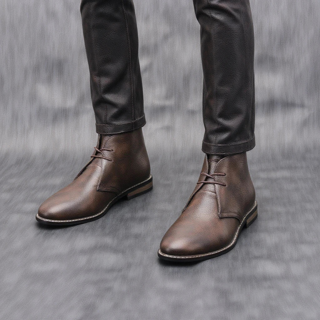 Retro Style Men Boots leather boots Men Ankle Boots #KD581