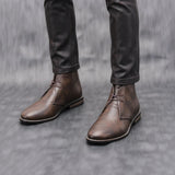Retro Style Men Boots leather boots Men Ankle Boots #KD581