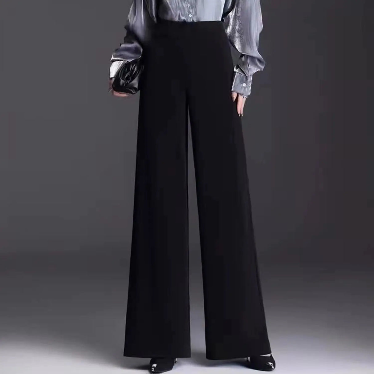 High-waisted Wide-leg Pants for Women 2025 Spring Autumn New Loose Straight Pants Draped Versatile Casual Pants