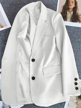 Blazer for Women 2025 Spring Autumn New Elegant Long Sleeve Office Blazer Coats Korean Fashion Casual Loose Appear Thin Blazers